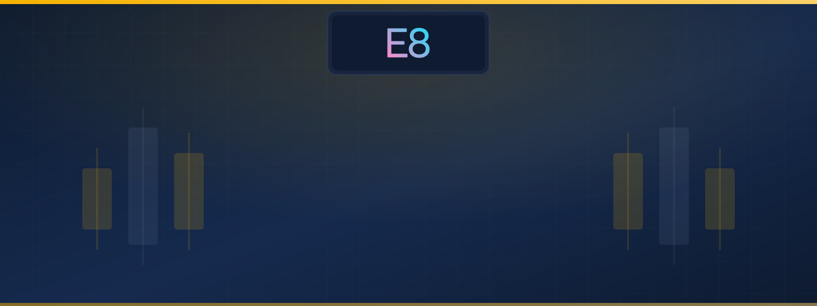 E8 Markets logo on the MyFXEducation independent prop firm review header